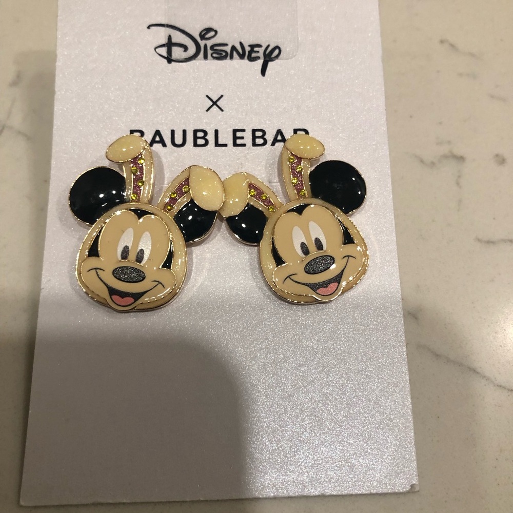 Disney x Bauble Bar Mickey Easter bunny ears earring’s